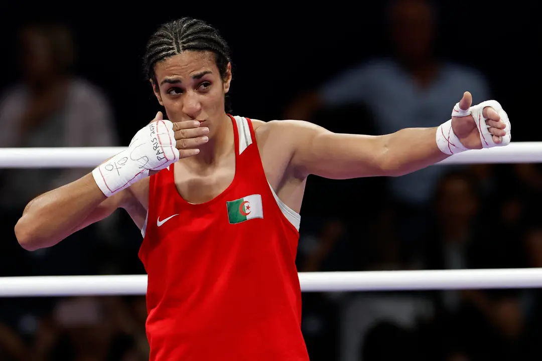 La boxeadora argelina Imane Khelif durante los Juegos de Par&iacute;s. EFE/ Miguel Tona