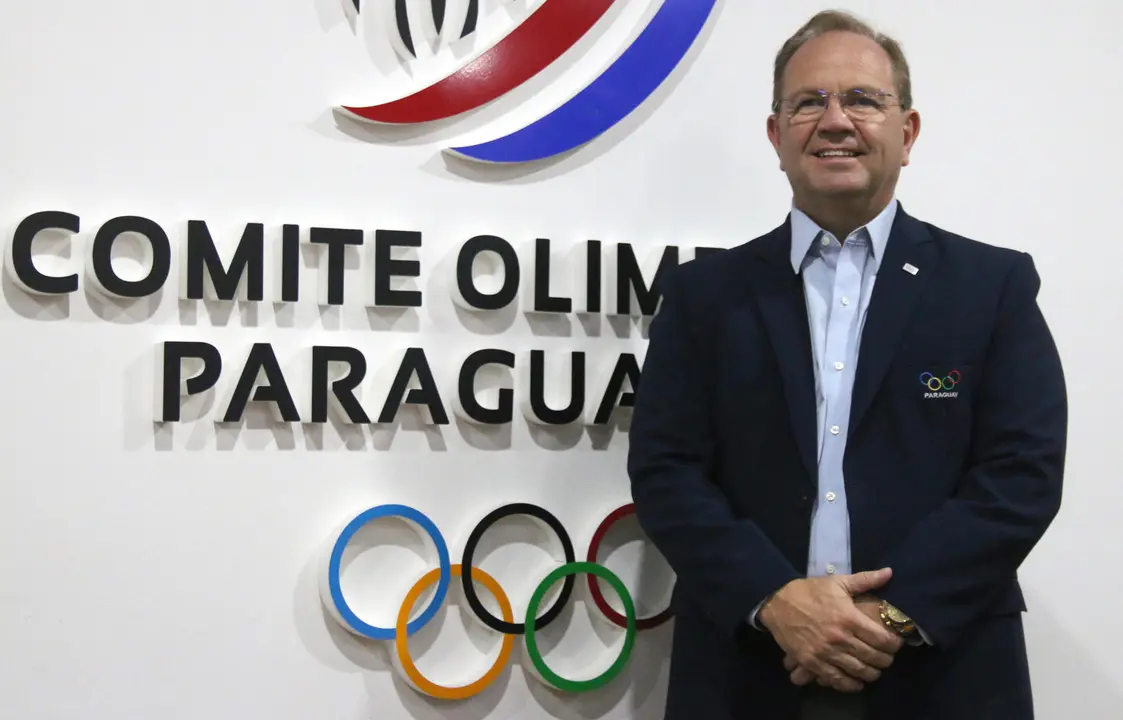 Fotograf&iacute;a de archivo en la que se registr&oacute; al presidente del Comit&eacute; Ol&iacute;mpico Paraguayo (COP), Camilo P&eacute;rez L&oacute;pez Moreira, durante una entrevista con EFE, en Asunci&oacute;n (Paraguay). EFE/Nina Osorio