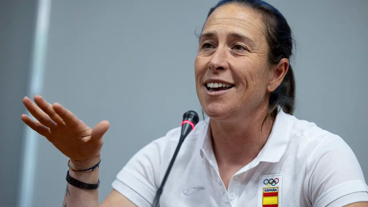 La regatista Tamara Echegoyen. en rueda de prensa el pasado d&iacute;a 26 de junio. EFE/ Daniel Gonzalez
