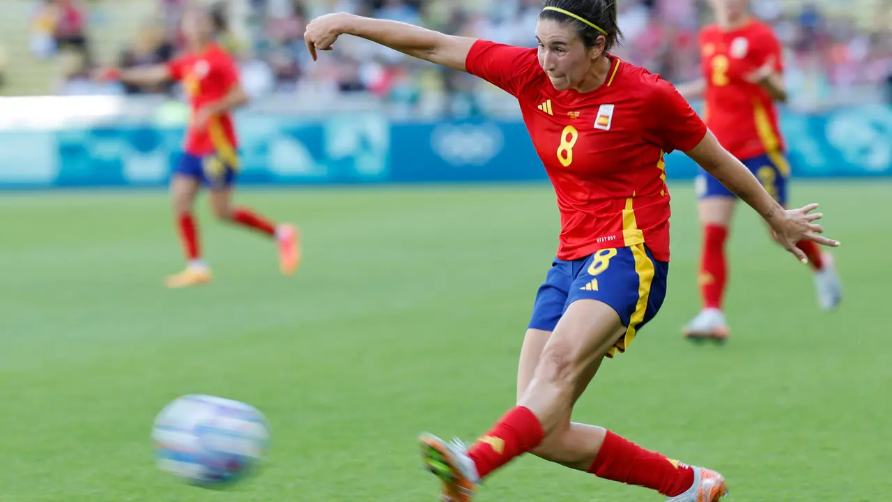 Mariona Caldentey, durante el partido. EFE/ Miguel To&ntilde;a