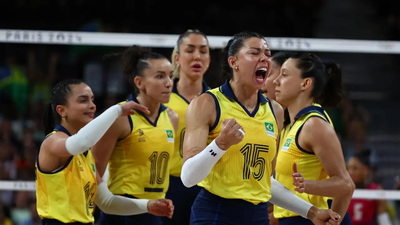 Brasil celebra kla victoria sobre Rep&uacute;blica Dominicana. EFE/EPA/DIVYAKANT SOLANKI
